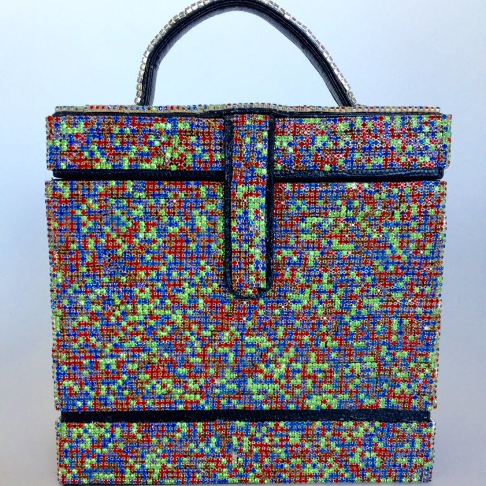 Handcrafted Upcycled Vintage Evening Bag - Picture 7 of 8